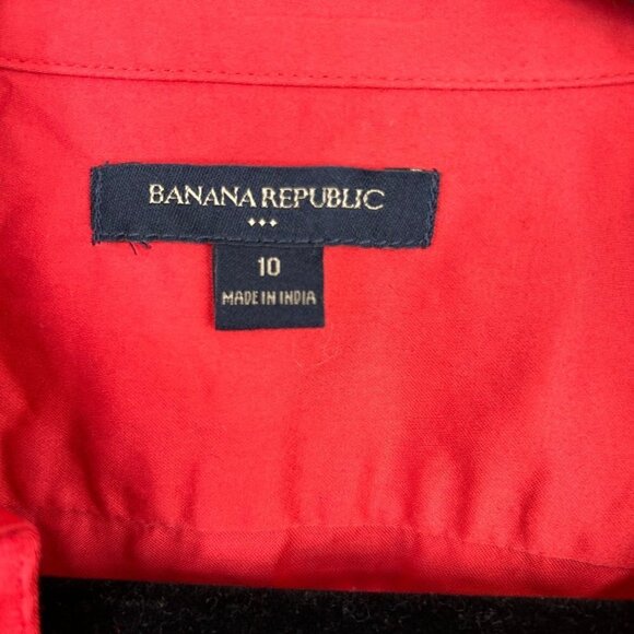 Banana‎ republic red/orange blouse size 10 - Picture 2 of 6